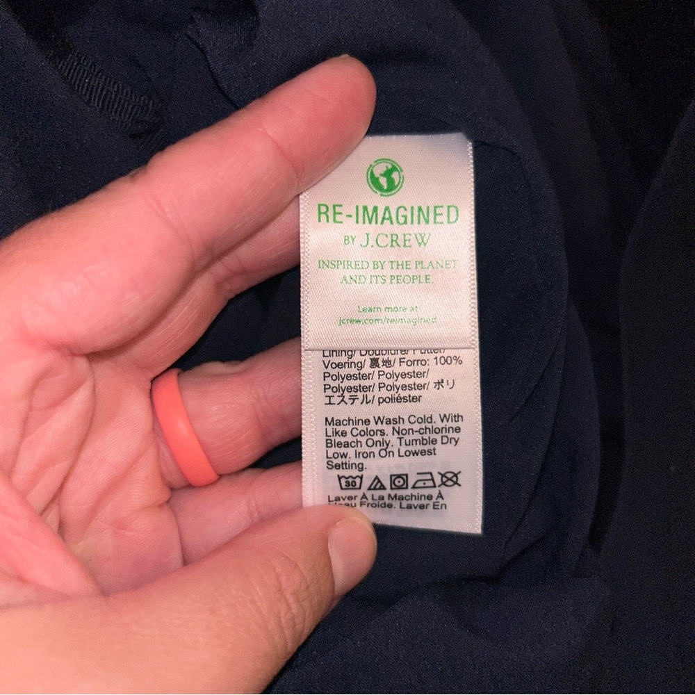 NEW J CREW Natasha Mini Skirt in Stretch Twill Cotton Blend Navy sz 14 - Picture 3 of 5
